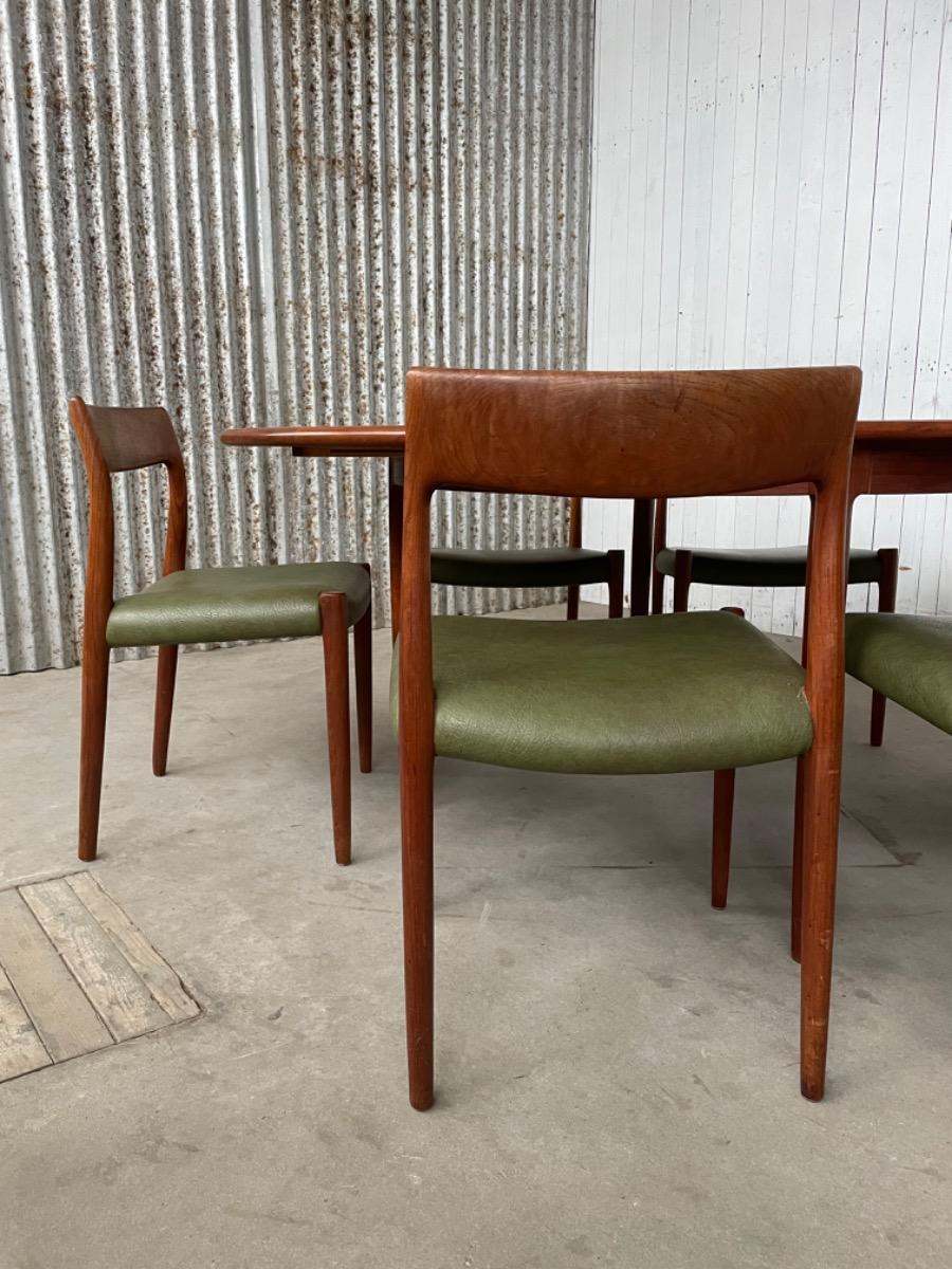 1 Dining Set Vintage by Niels O Moller, JL Moller Fabriek