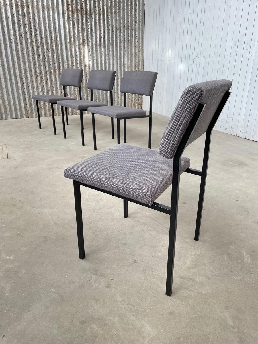 (4) set vintage dining chairs - Dutch design - Gijs van der Sluis / Martin visser style - 1970s