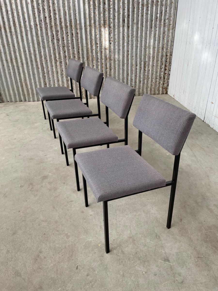 (4) set vintage dining chairs - Dutch design - Gijs van der Sluis / Martin visser style - 1970s
