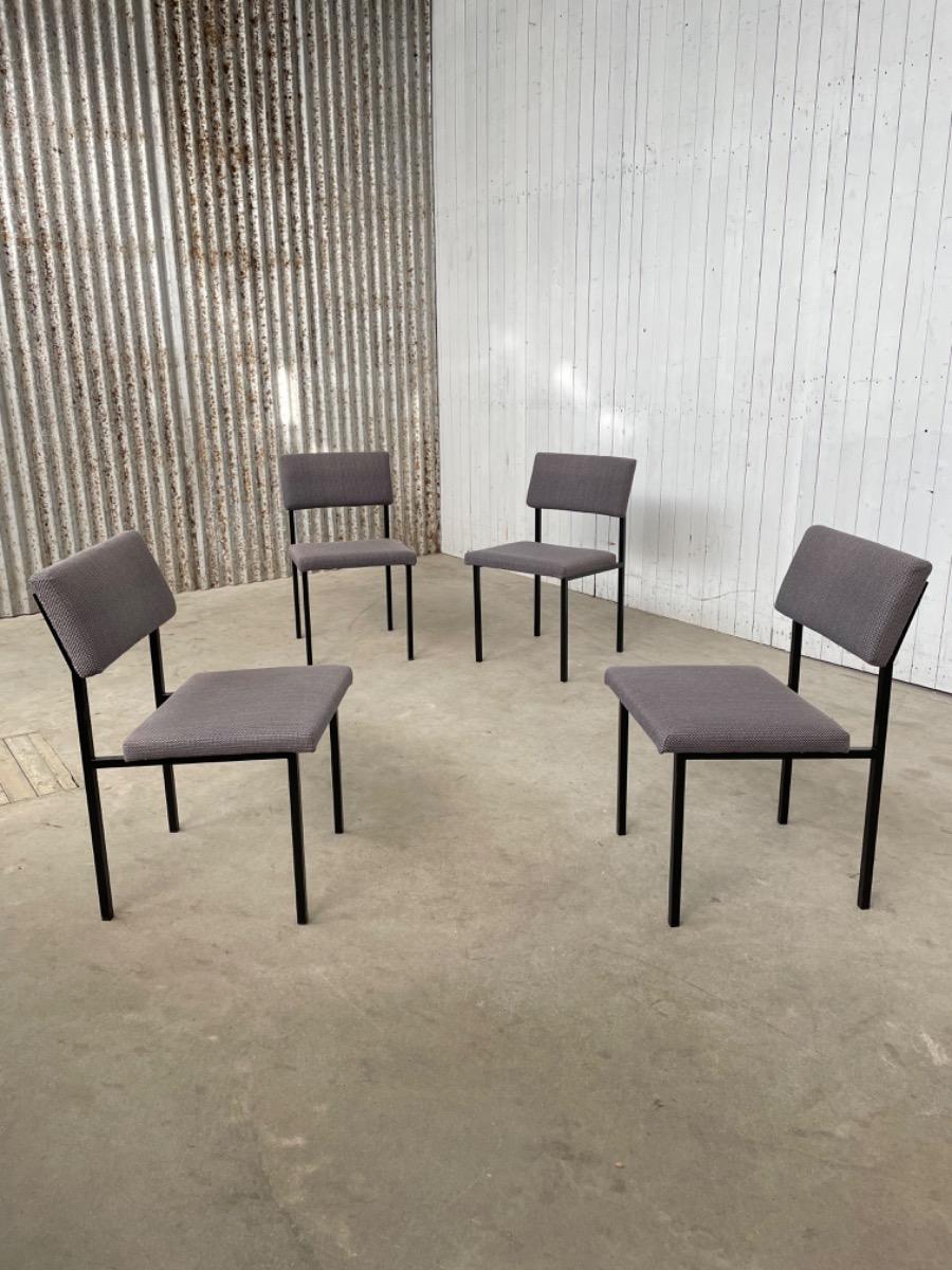 (4) set vintage dining chairs - Dutch design - Gijs van der Sluis / Martin visser style - 1970s