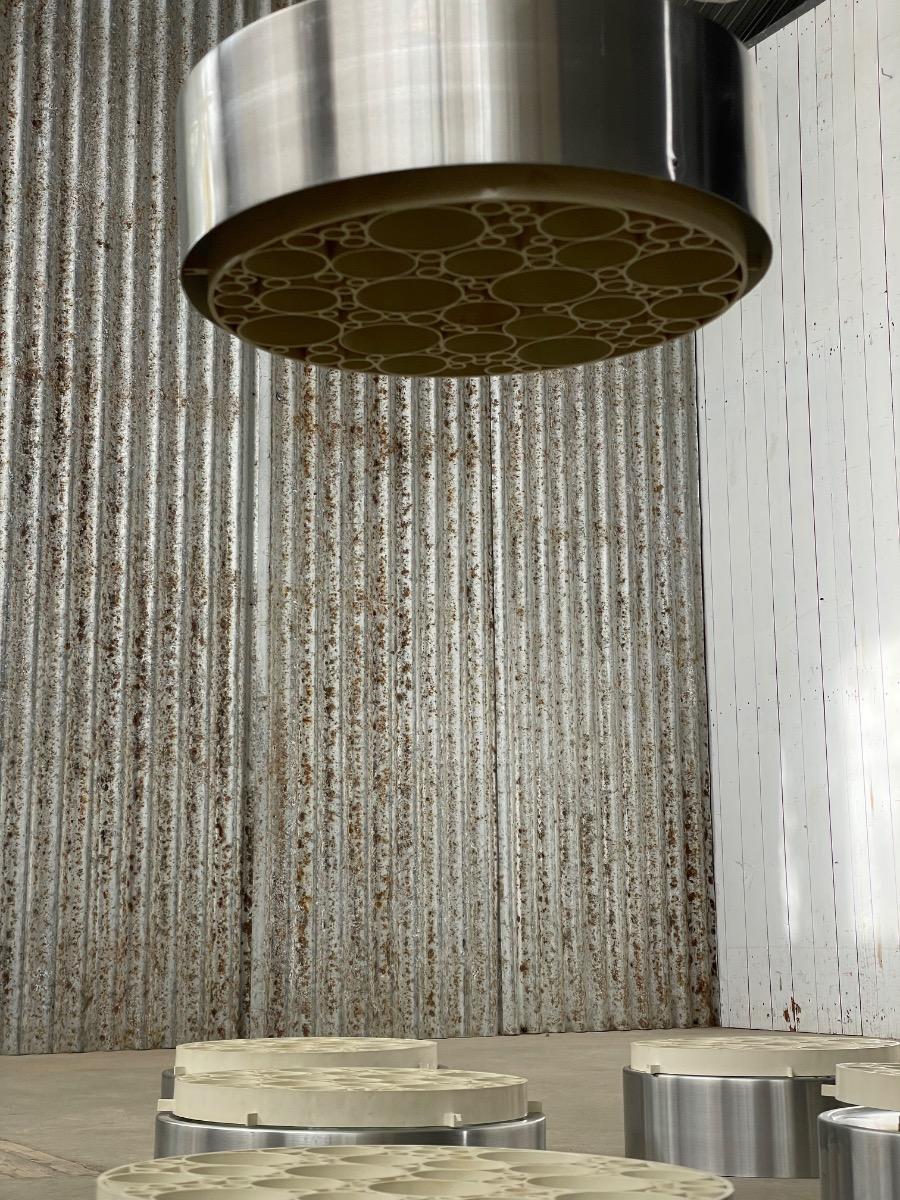 12x Raak Lamps model R-72 Alliance in Metal, Amsterdam 1970s