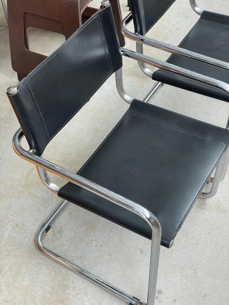 1x Dining chair S34 by Mart stam Linea Veam, Italy 1970s