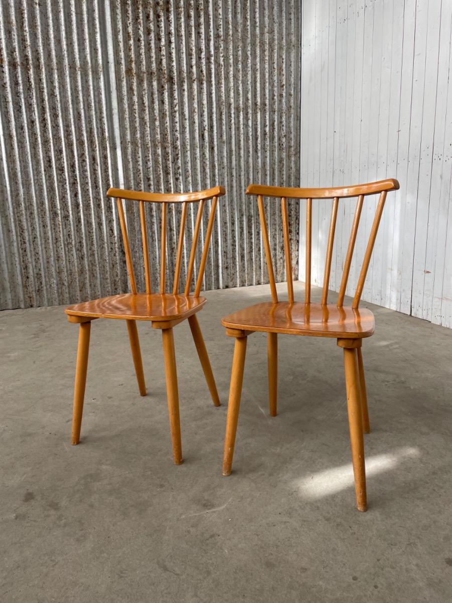 2 Vintage chairs - Scandinavian design - wood
