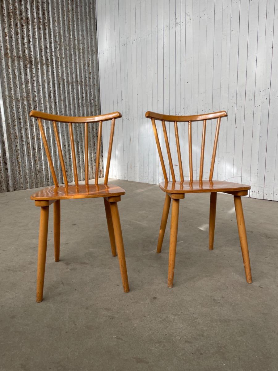 2 Vintage chairs - Scandinavian design - wood