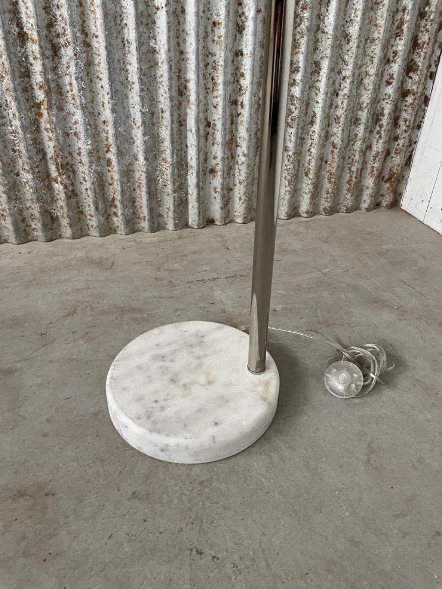 Vintage floor lamp - Marble and chrome - 1970s