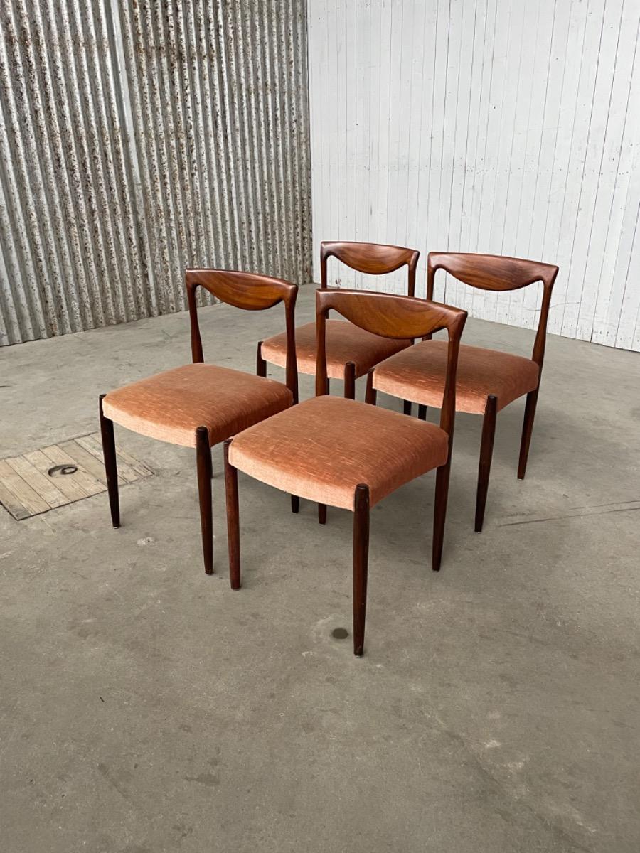 Vintage rosewood dining chairs, 1960 Denmark 