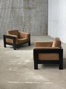 Set vintage lounge chairs 1960s design 