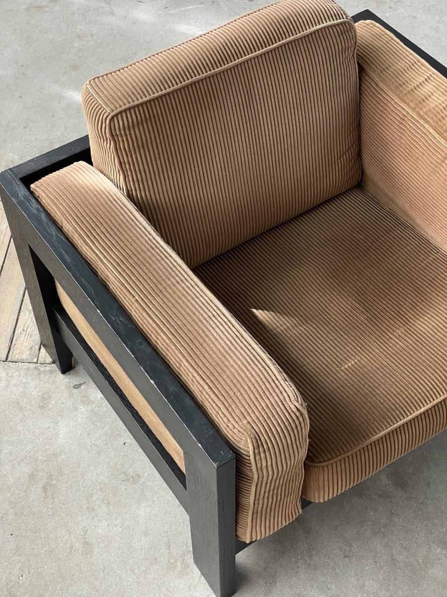 Set vintage lounge chairs 1960s design 