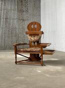 Vintage oak brutalist chair 1960