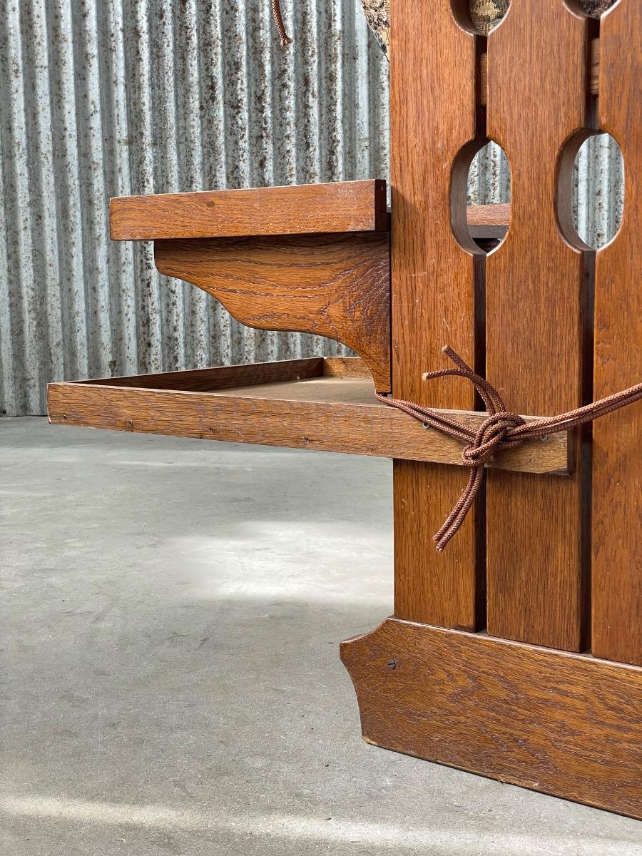 Vintage oak brutalist chair 1960