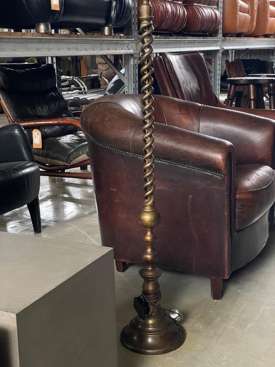 Vintage massive floorlamp in brass, 1970s