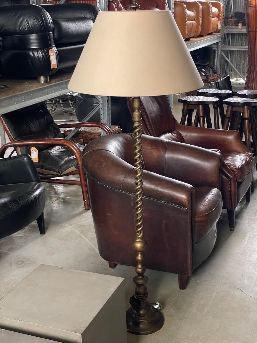 Vintage massive floorlamp in brass, 1970s