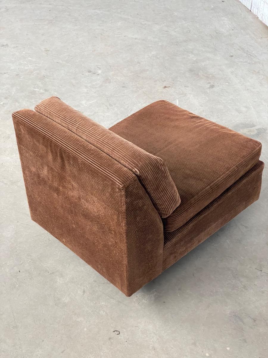 Vintage Space age velvet modular lounge chair 1970s