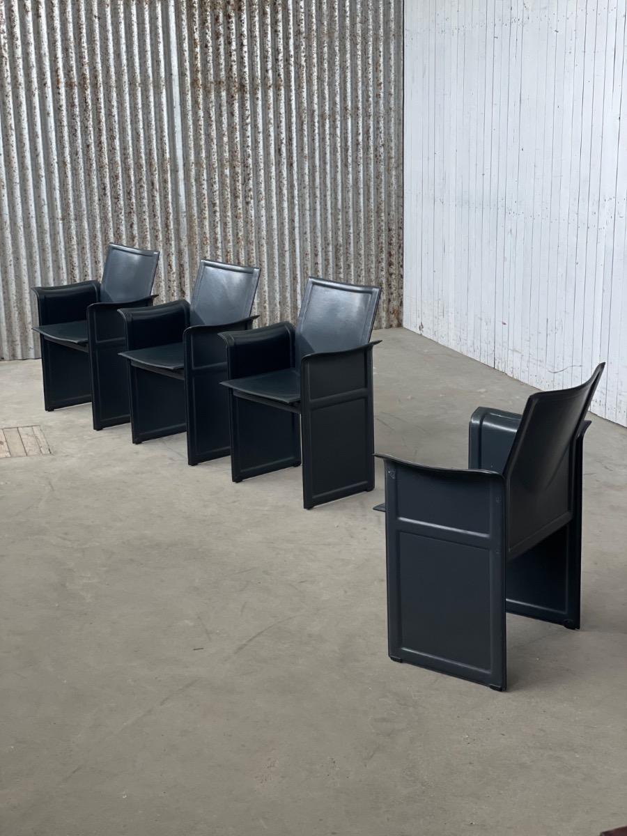 4 Chairs vintage by Tito Agnoli, Matteo Grassi