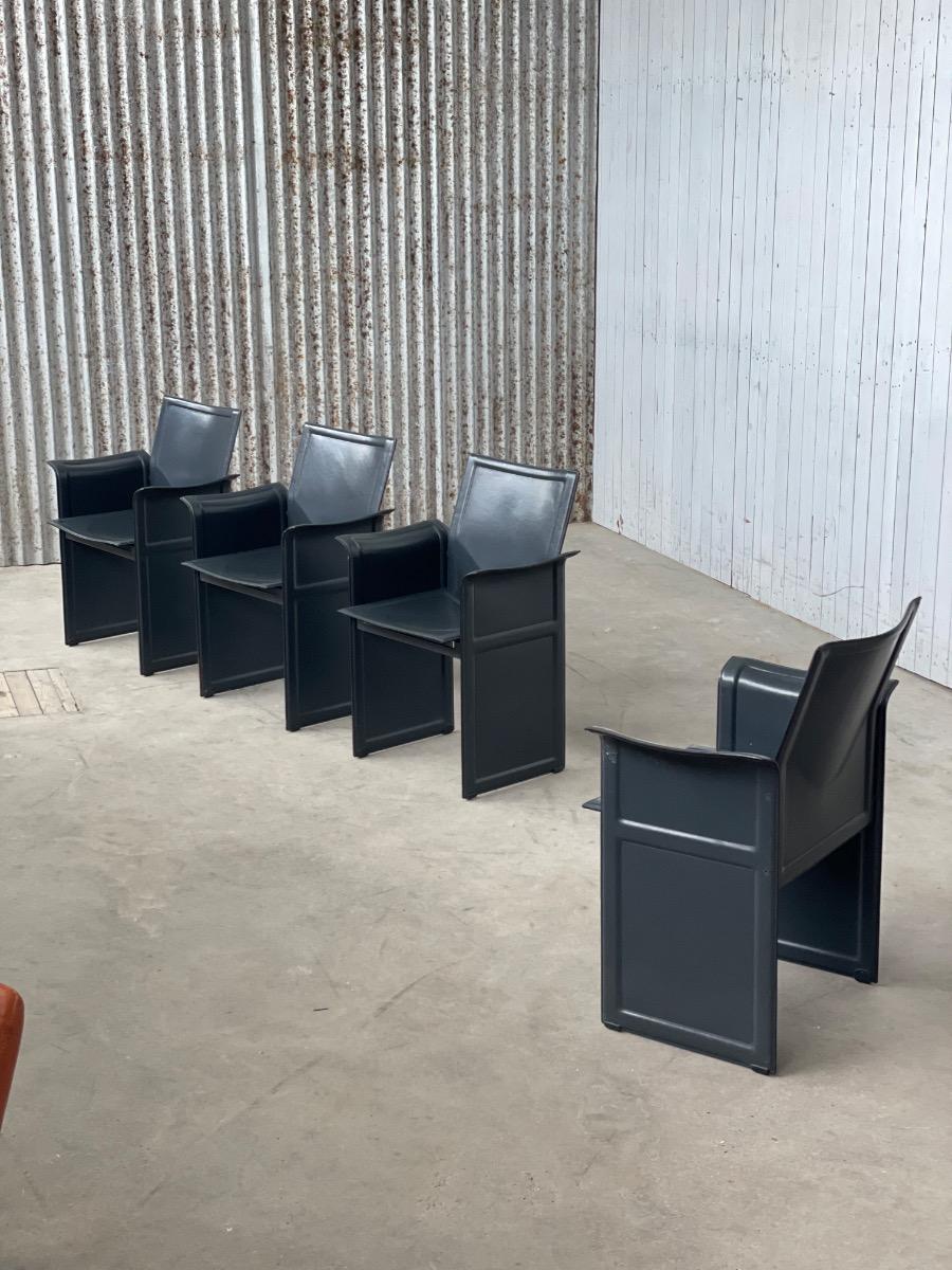 4 Chairs vintage by Tito Agnoli, Matteo Grassi