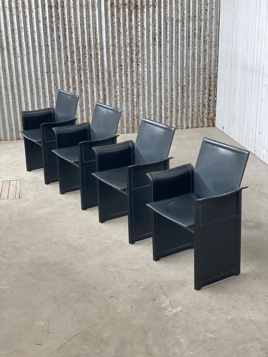 4 Chairs vintage by Tito Agnoli, Matteo Grassi
