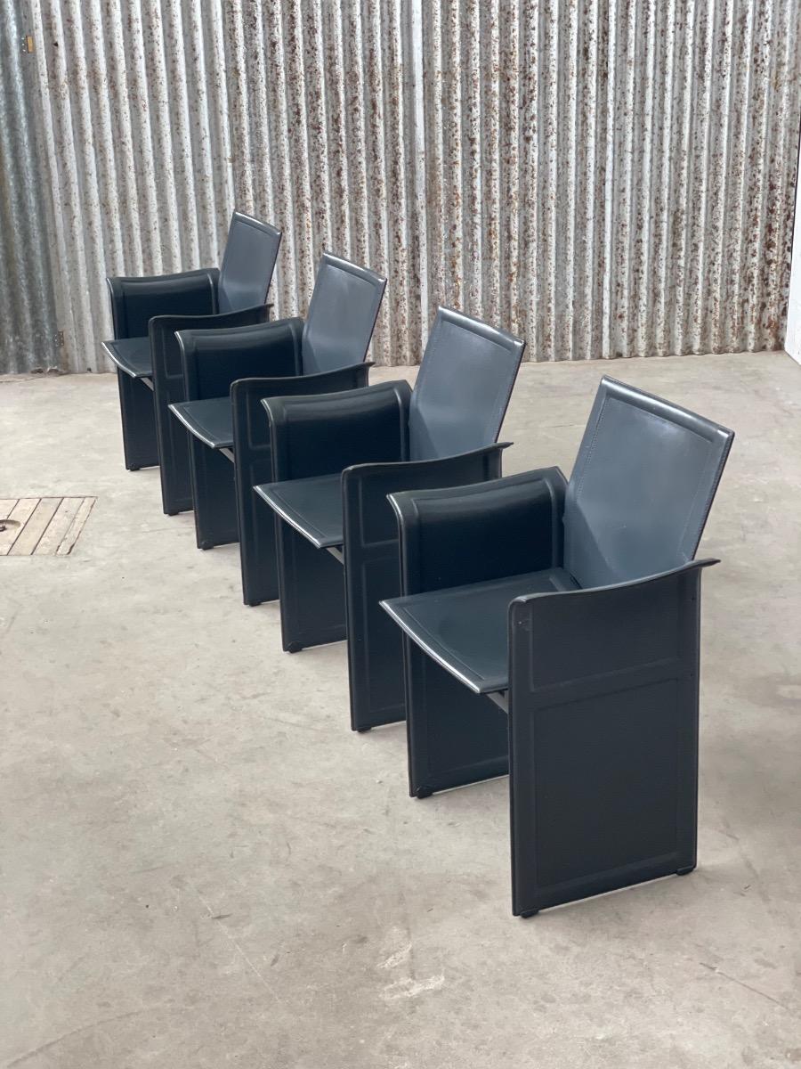 4 Chairs vintage by Tito Agnoli, Matteo Grassi