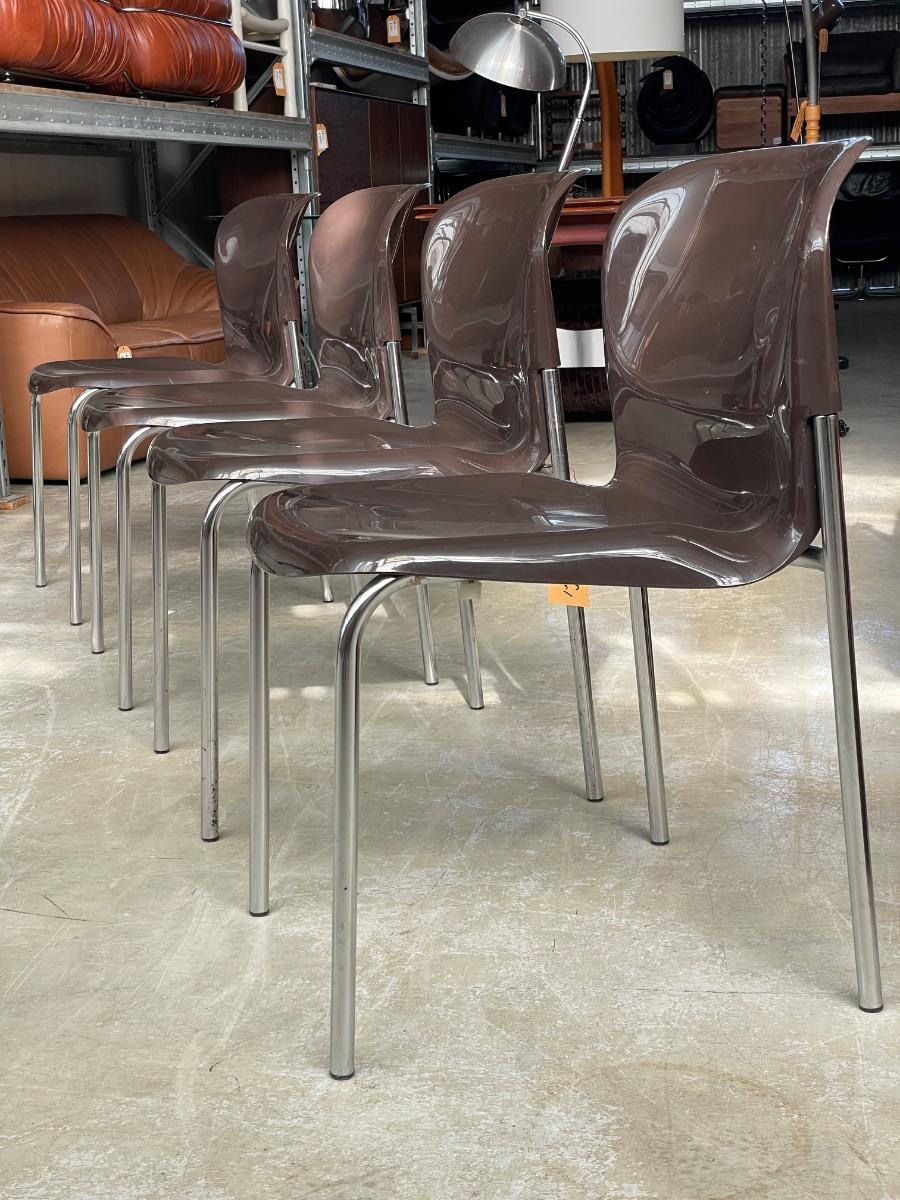 4x SM 400 Dining chairs by Gerd Lange for Drabert, 1970s