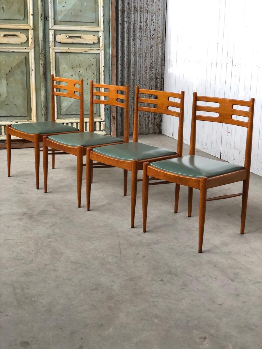 Vintage dining chairs Belgium design 1970s 