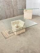 Vintage Coffee Table Mactan Stone Travertin