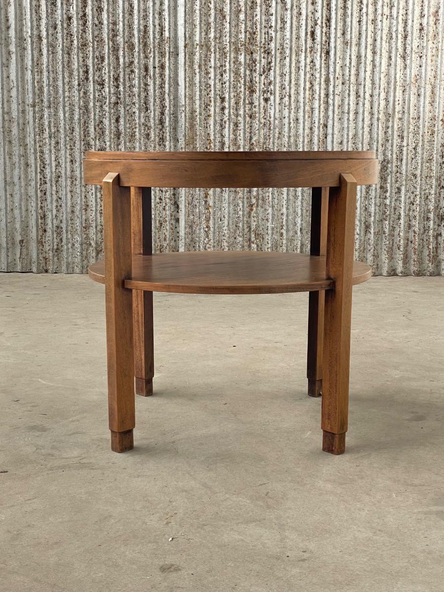 Amsterdamse school art deco Wooden sidetable, Netherlands  