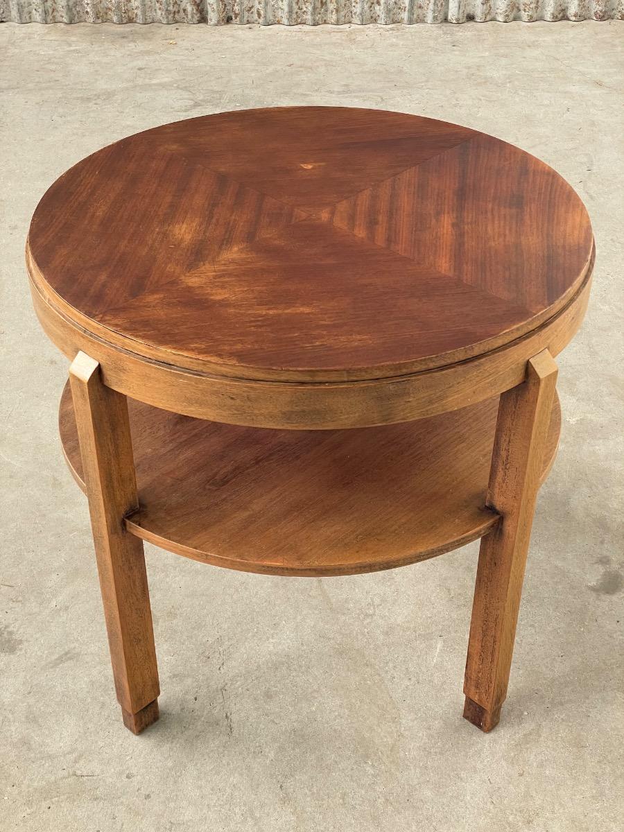 Amsterdamse school art deco Wooden sidetable, Netherlands  