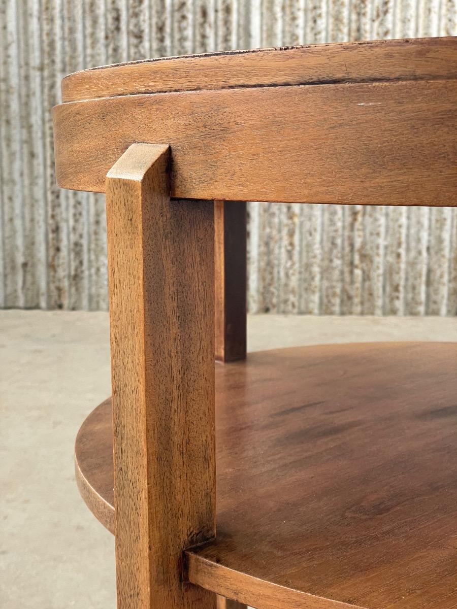 Amsterdamse school art deco Wooden sidetable, Netherlands  