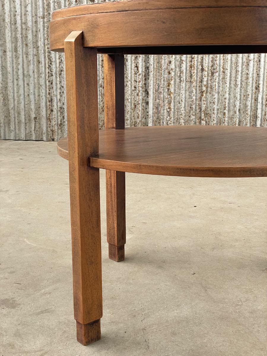 Amsterdamse school art deco Wooden sidetable, Netherlands  