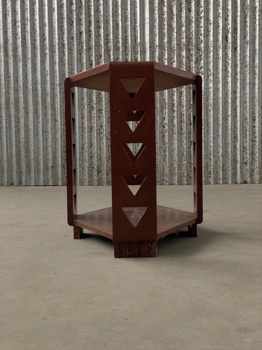 Art Deco side table Diamond Patern, 1930s