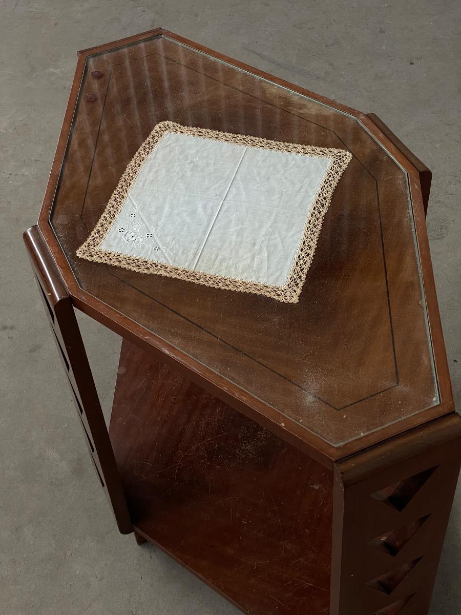 Art Deco side table Diamond Patern, 1930s