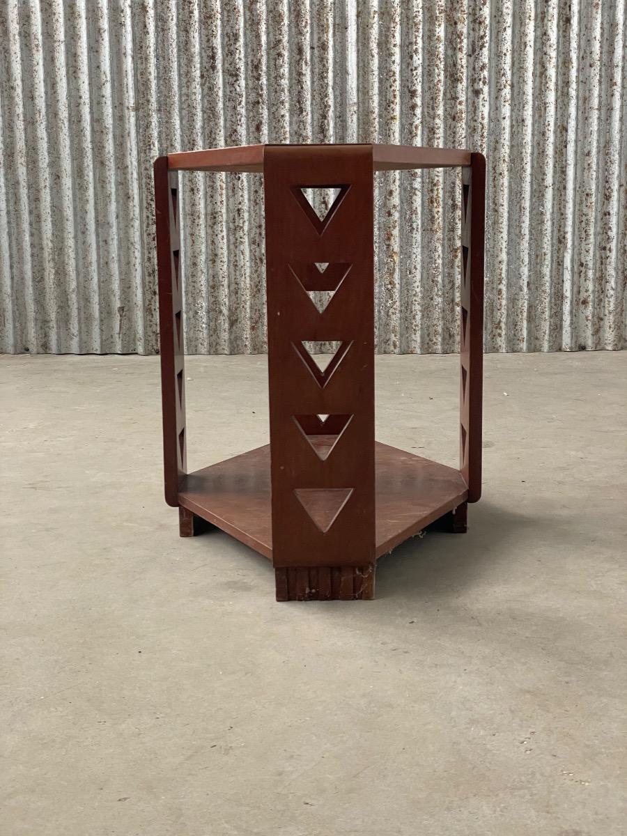 Art Deco side table Diamond Patern, 1930s