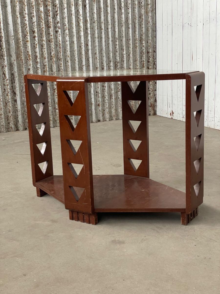 Art Deco side table Diamond Patern, 1930s