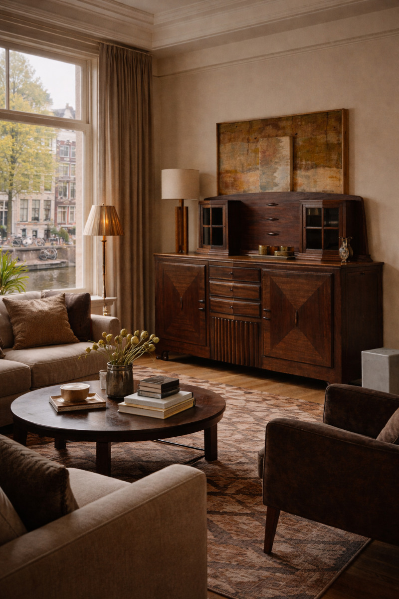 Art Deco Wall Cabinet, Netherlands 1920s