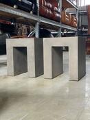 Brutalist massive tables ‘Beton brut’ minimalist design u-shape 1990s