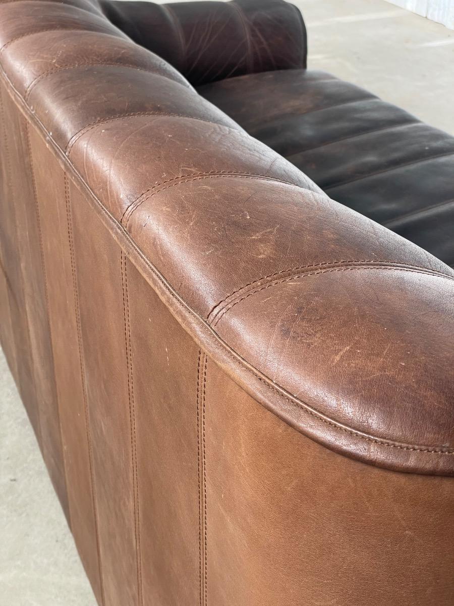 De Sede DS44 3-2-1 Seating group in brown neck leather 1970s