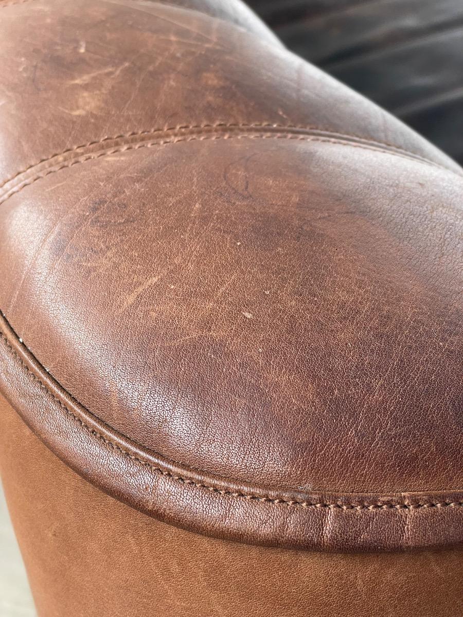 De Sede DS44 3-2-1 Seating group in brown neck leather 1970s