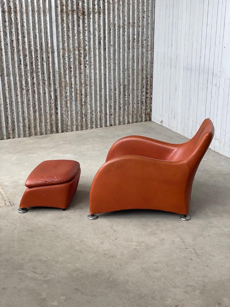 Gerard van den Berg Loge Lounge Chair for Montis with Ottoman