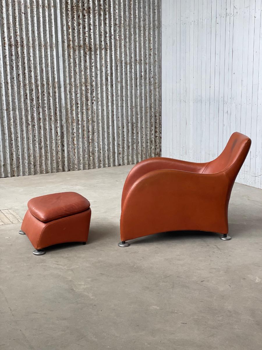 Gerard van den Berg Loge Lounge Chair for Montis with Ottoman