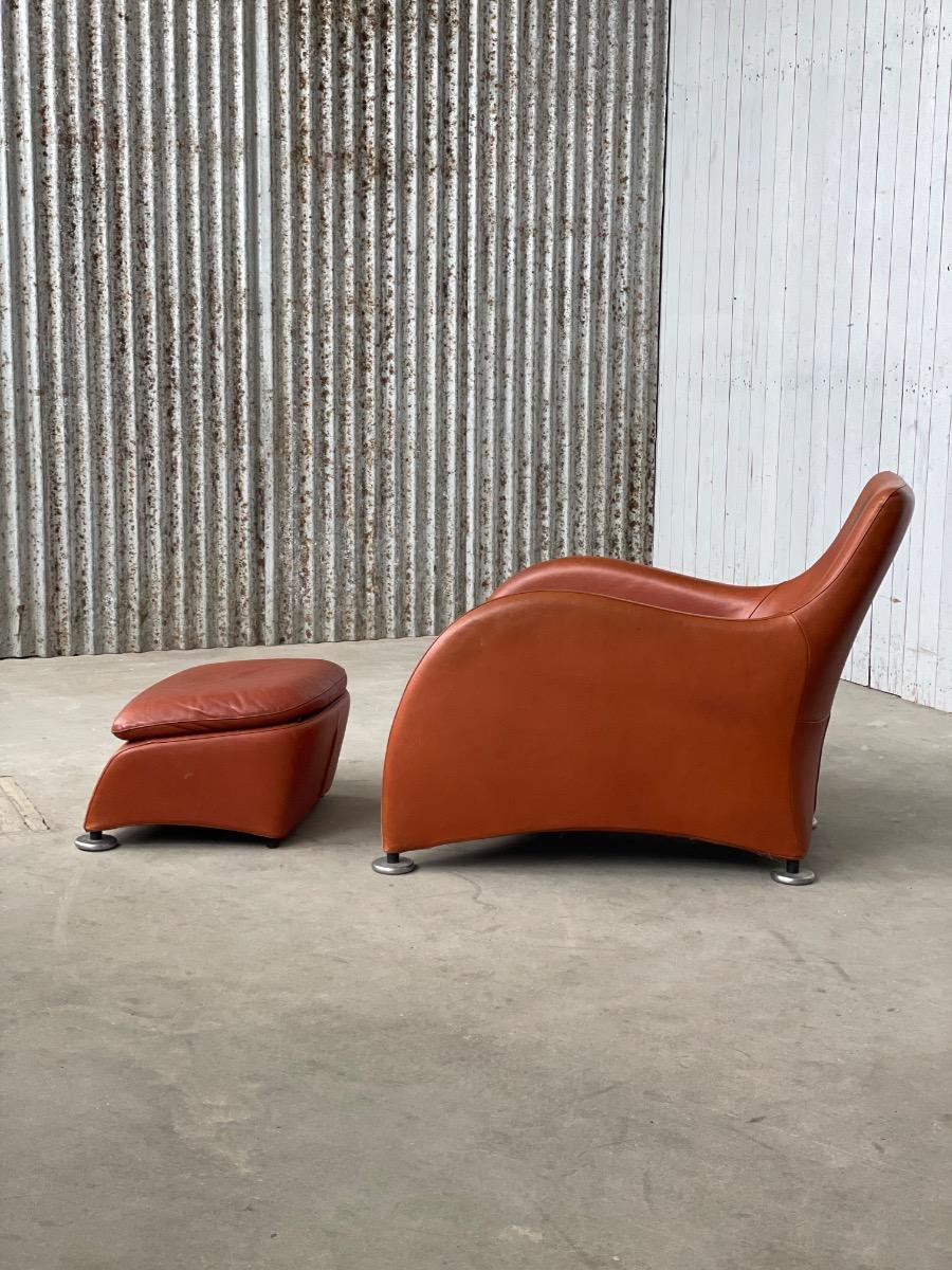 Gerard van den Berg Loge Lounge Chair for Montis with Ottoman