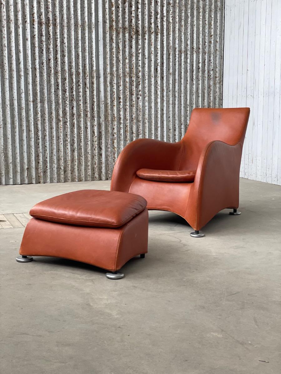 Gerard van den Berg Loge Lounge Chair for Montis with Ottoman