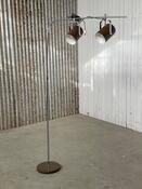 Midcentury metal floorlamp in brown 1970s