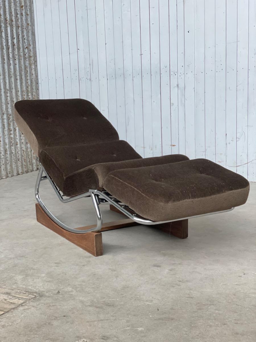 Chaise longue tubular chair 1960s 