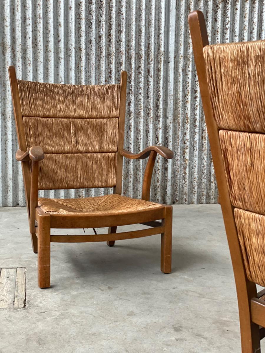 Pair armchairs style Bas van Pelt, Netherlands 1950s