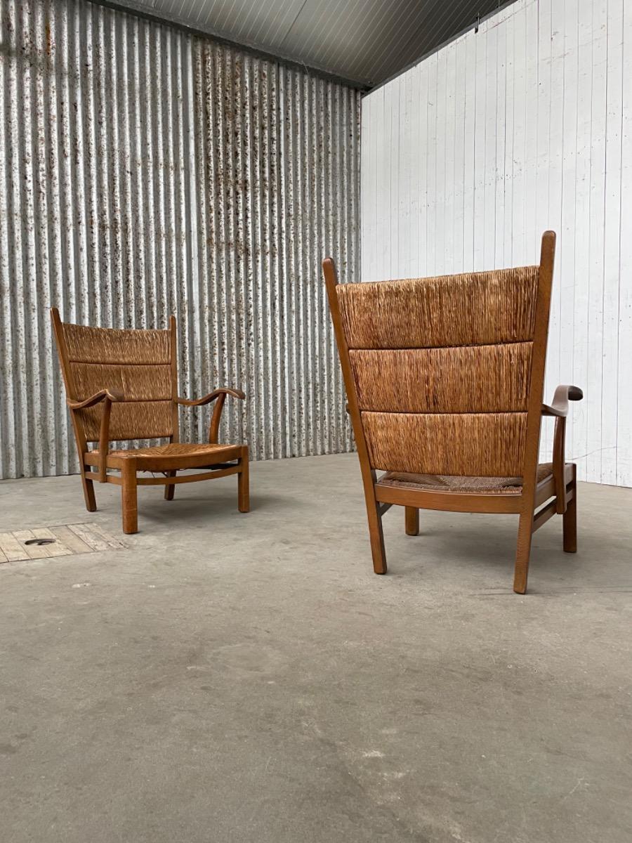 Pair armchairs style Bas van Pelt, Netherlands 1950s