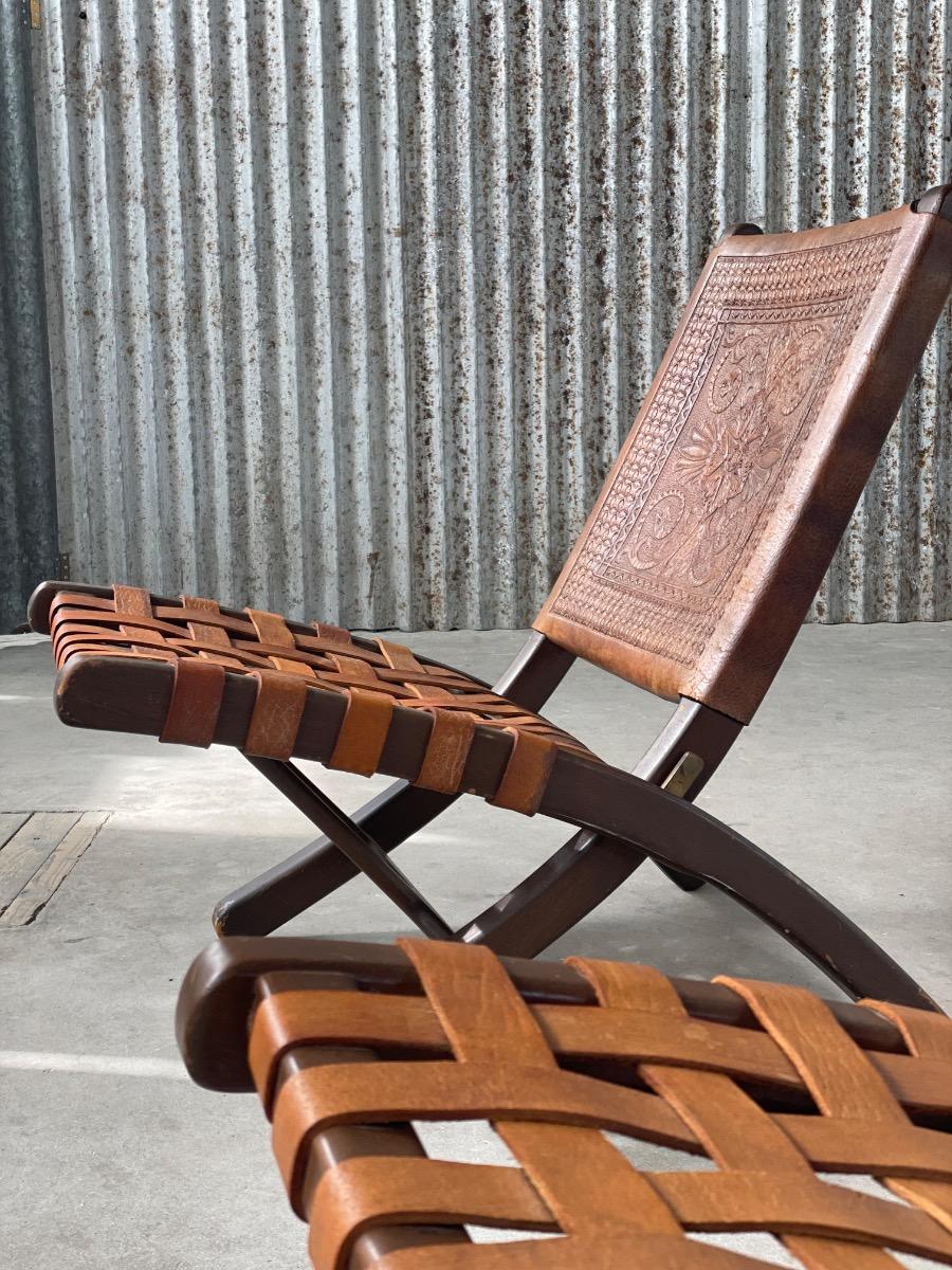 Pair design chairs Angel I. Pazmino for Muebles de Estilo, 1960s