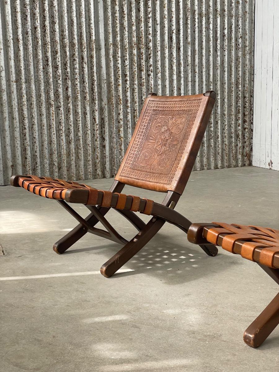 Pair design chairs Angel I. Pazmino for Muebles de Estilo, 1960s