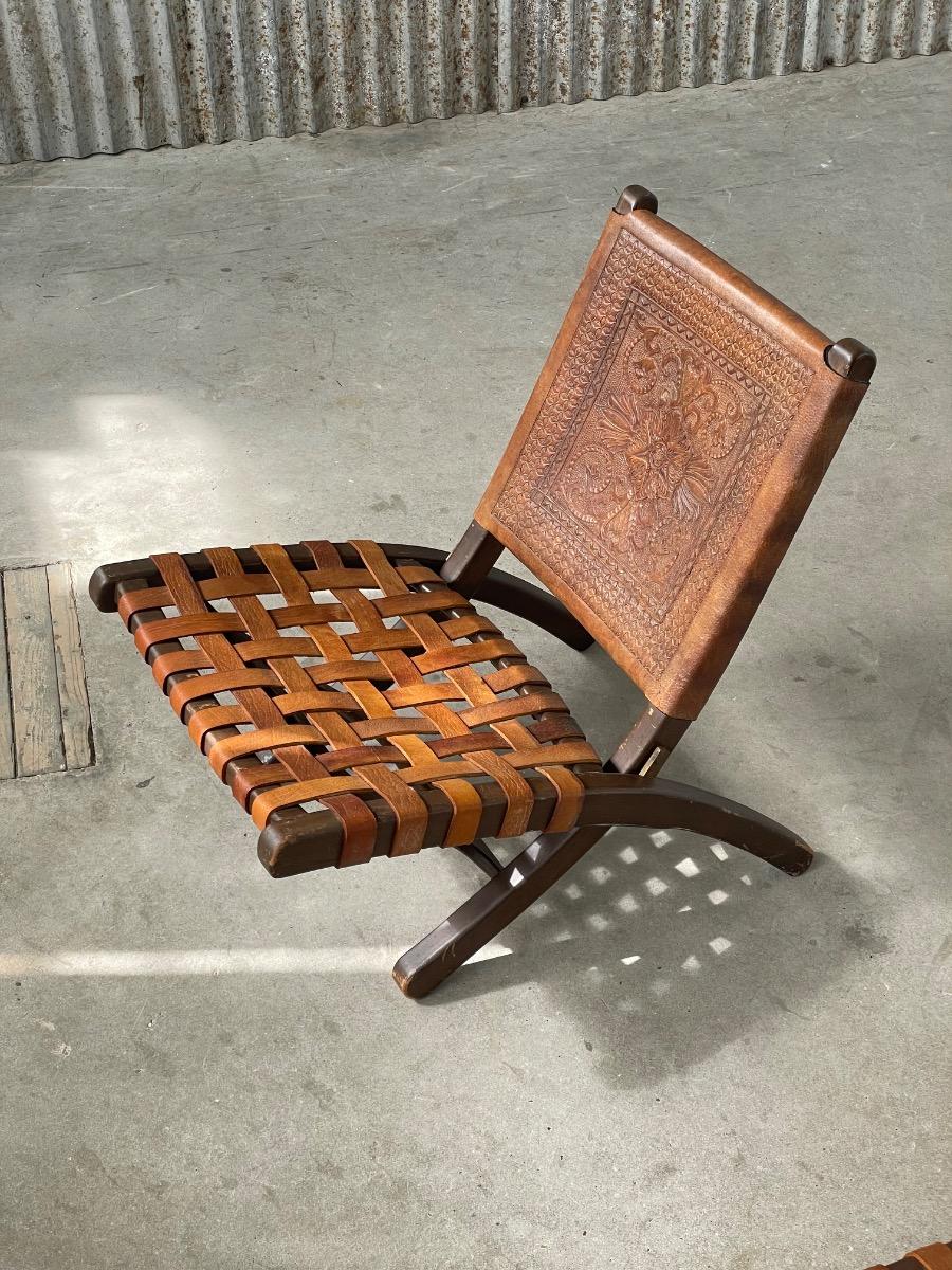 Pair design chairs Angel I. Pazmino for Muebles de Estilo, 1960s