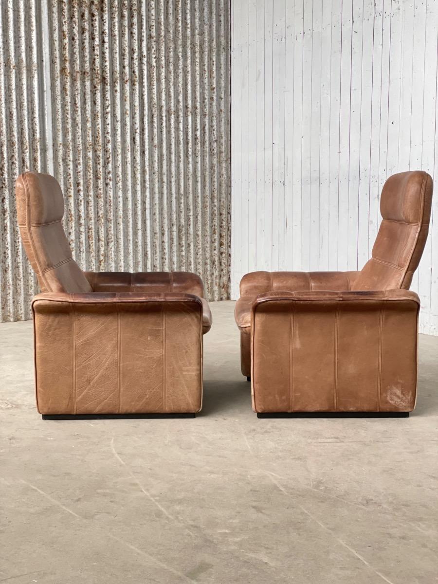 Pair Loungechairs by De Sede design team 1980s