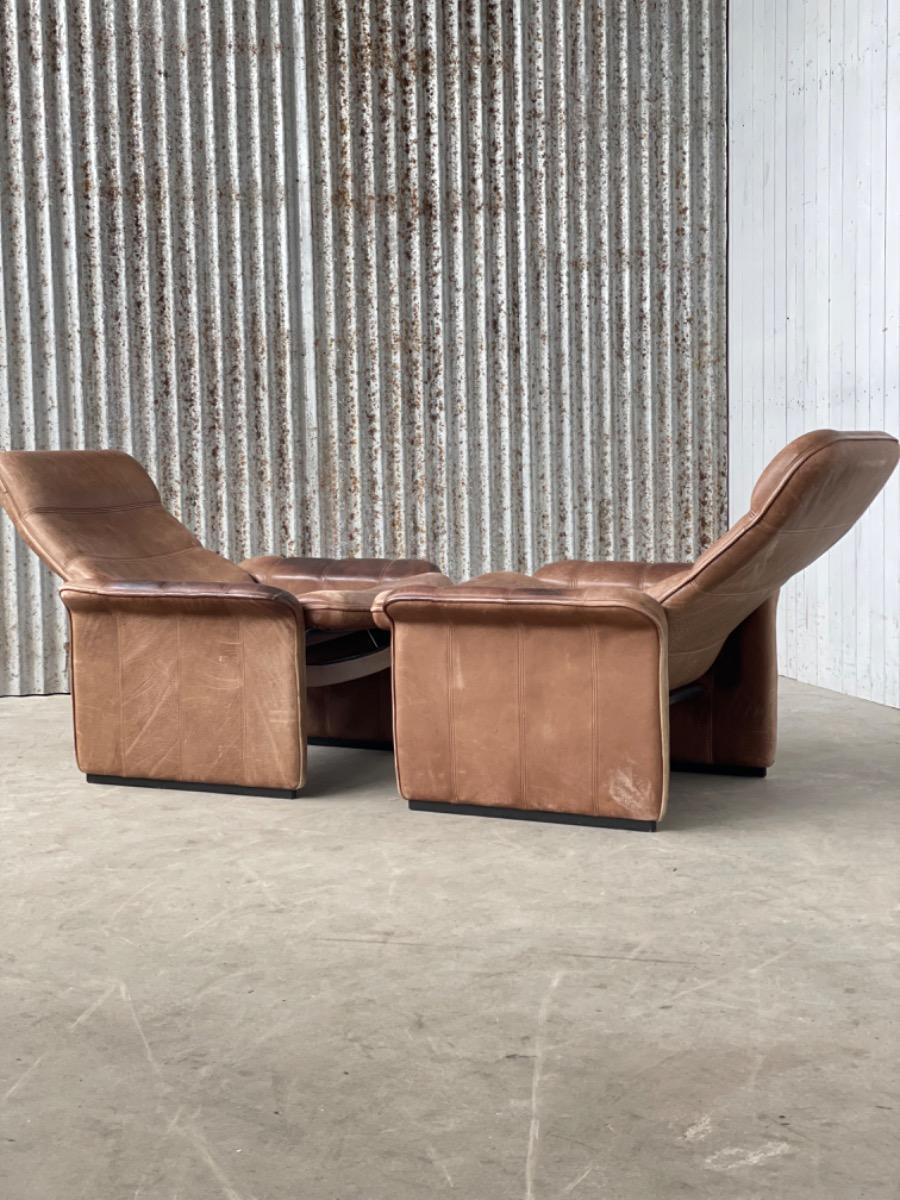 Pair Loungechairs by De Sede design team 1980s