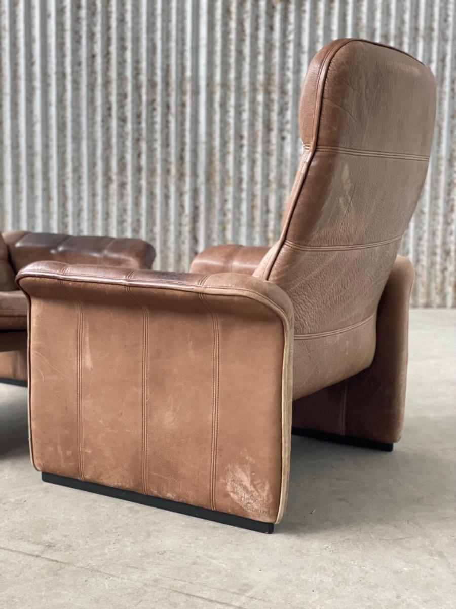 Pair Loungechairs by De Sede design team 1980s